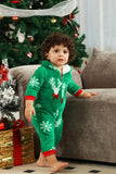 Christmas Family Green Flannel Snowflake Onesie Pajamas