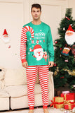 Green and Red Stripes Christmas Family Matching Pajamas Set