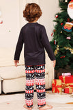 Christmas Black Deer and Snowflake Family Matching Pajamas Set