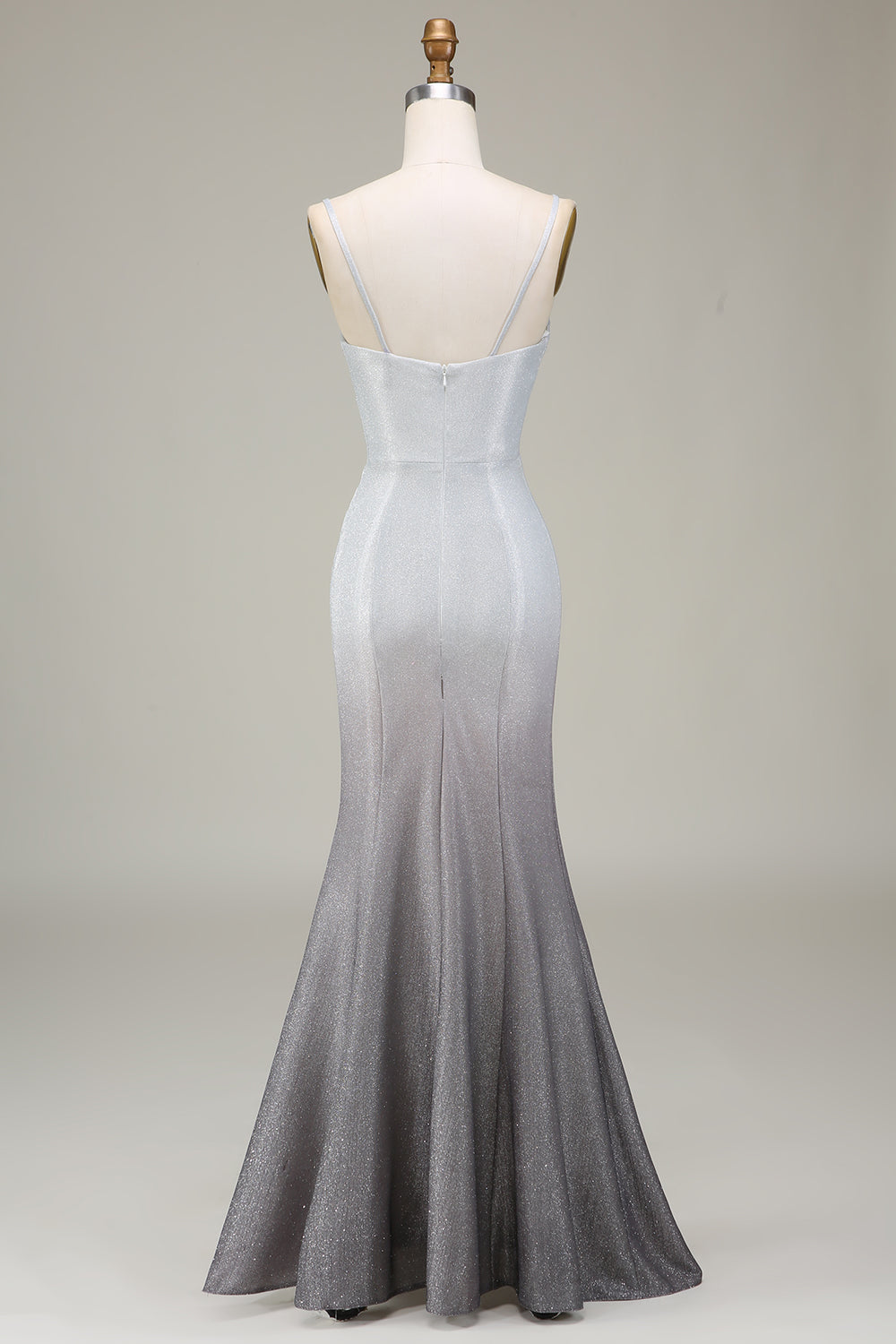 Sparkly Grey Mermaid Prom Dress with Pleated