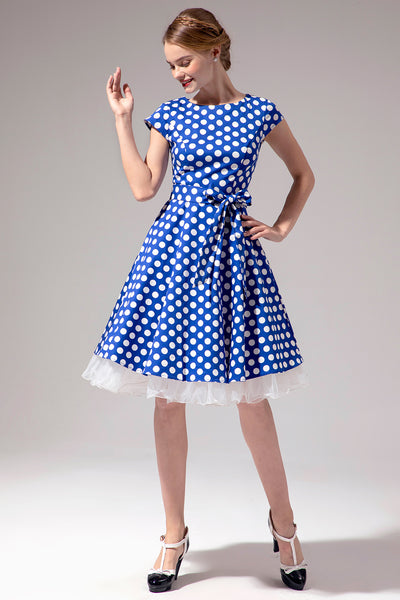 Girl Vintage Style Polka Dot Dress Canada – Zapaka CA