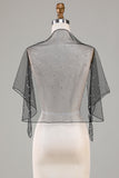 Black Tulle 1920s Cape with Pearls
