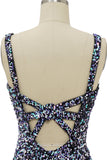 Black Sequin Fitted Homecoming Dress