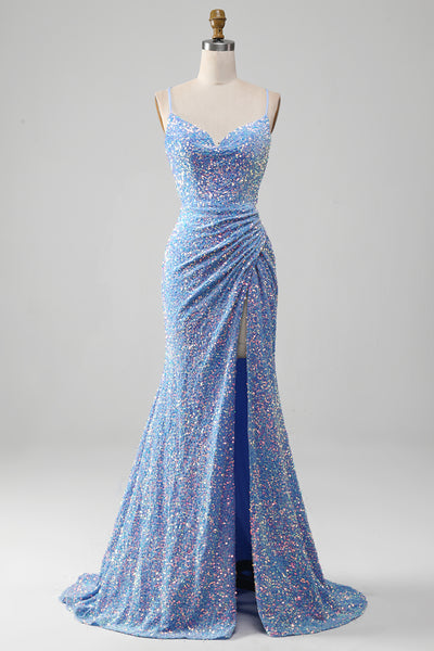 pink and blue sparkly dress Short Iridescent Blue Glitter Homecoming Dresses Lisposa