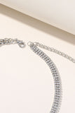 Silver Sparking Rhinestone Choker Necklace
