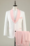 Light Pink Shawl Lapel 3 Piece Men's Prom Suits