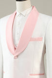 Light Pink Shawl Lapel 3 Piece Men's Prom Suits
