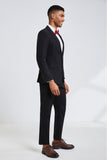 Black Notched Lapel Men Homecoming Suits