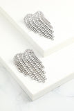 Silver Crystal Drop Earrings