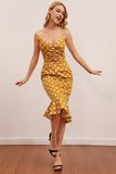 Polka Dots Mermaid 1960s Dress