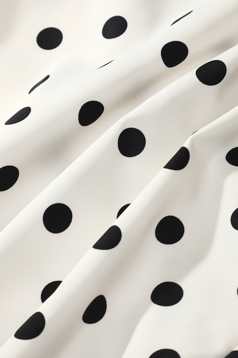 Yellow Mermaid Spaghetti Straps White Polka Dots Dress