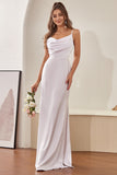 Simple Ivory Satin Wedding Dress