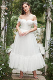 Ivory A Line Off The Shoulder Bridal Dress