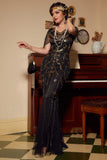 Sequins Dark Green Long 1920s Dress