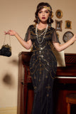 Sequins Dark Green Long 1920s Dress