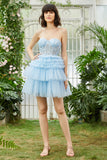 A-Line Sweetheart Pink Short Homecoming Dress