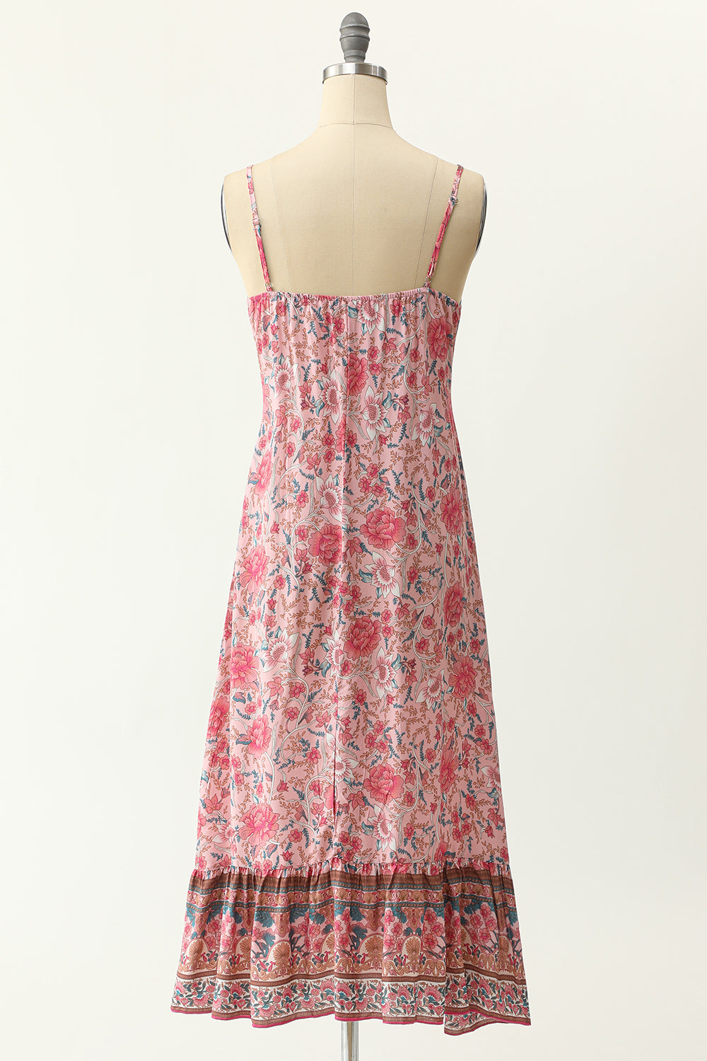 Spaghetti Straps Blue Bohemia Style Dress