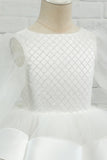 Ivory Long Sleeves Flower Girl Dress