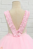 Pink Floor Length Flower Girl Dress