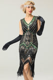 Glitter Fringe 1920s Flapper Dress