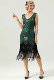 Sequins V-neck Glitter Fringe 1920s Dress