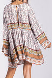 Floral Print Short Boho Dress
