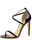 Black Stiletto Sandals