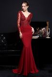 White Applique Mermaid Prom Dress