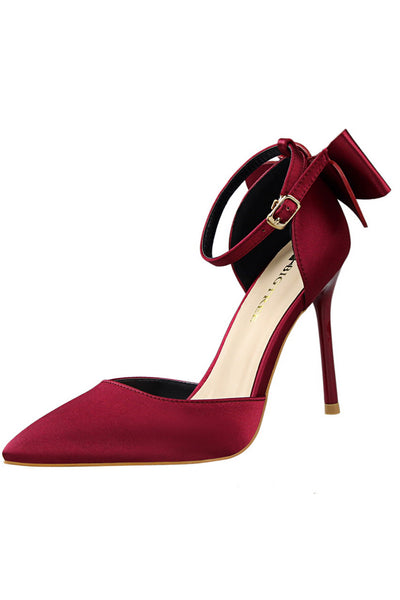 Burgundy womens heels top