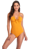 Halter Open Back One-Piece Swimwear