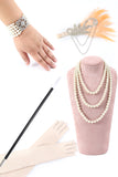 Champagne 1920s Accessories Five Pieces Sets