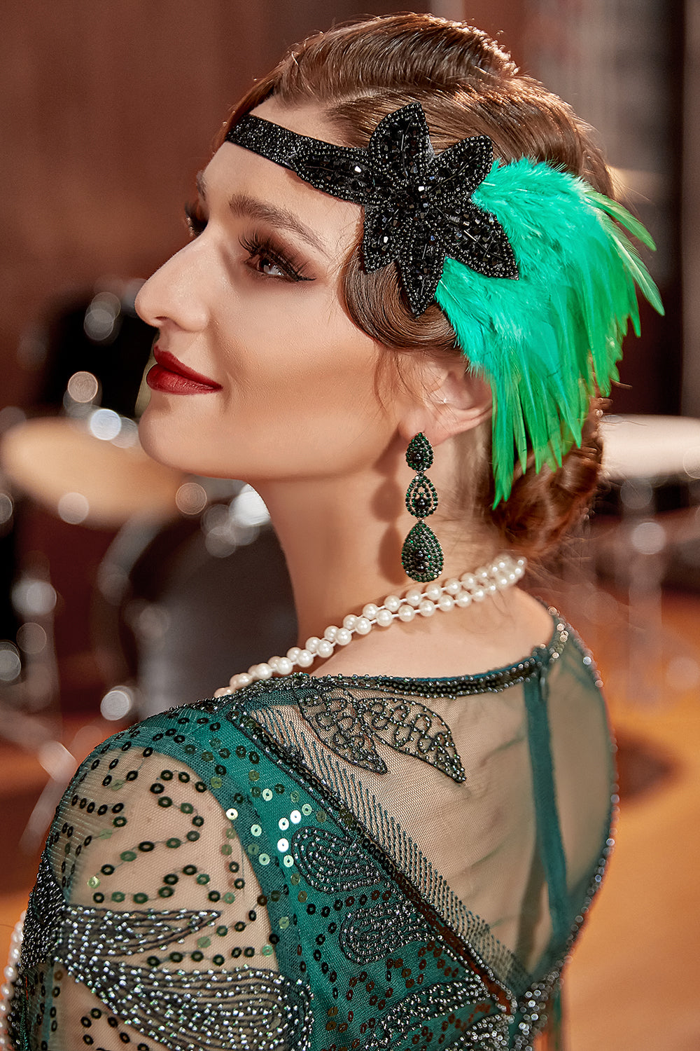 Green 1920s Party Accessories Sets