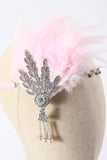 Black 1920s Feather Headband