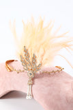 Black 1920s Feather Headband