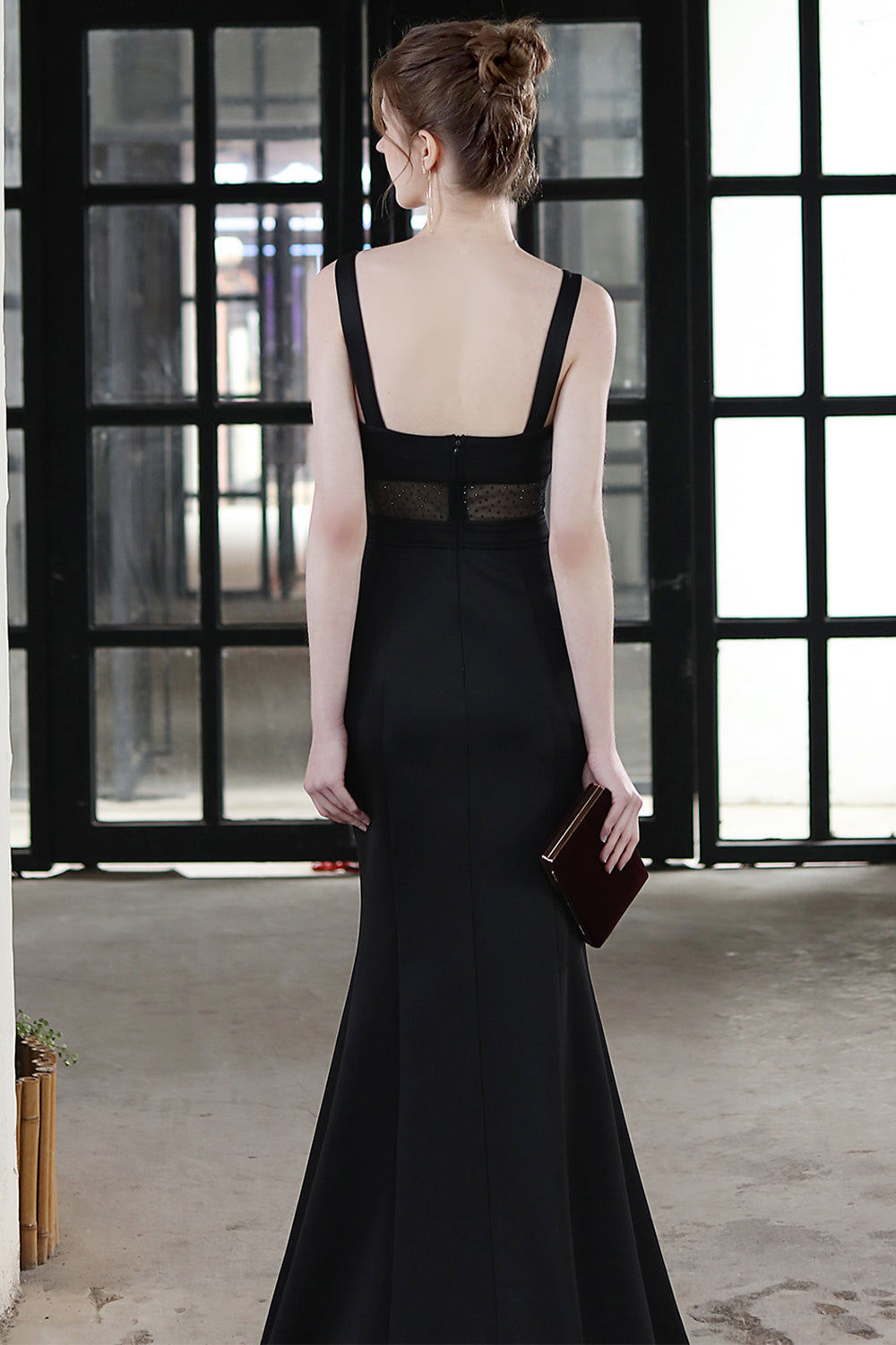 Black Mermaid Long Prom Formal Dress