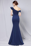 One Shoulder Simple Prom Dress