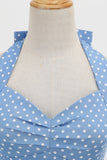 Retro Polka Dots Halter Open Back Dress