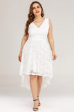 Lace Asymmetrical Plus Size Dress