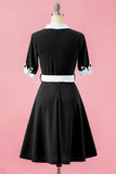 V Neck Swing Vintage Party Dress