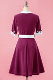 V Neck Swing Vintage Party Dress