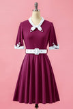 V Neck Swing Vintage Party Dress