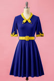 V Neck Swing Vintage Party Dress