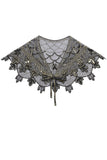 1920s Gold Flower Sequin Women Cape