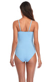 Halter Open Back One-Piece Swimwear