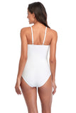 Halter Open Back One-Piece Swimwear