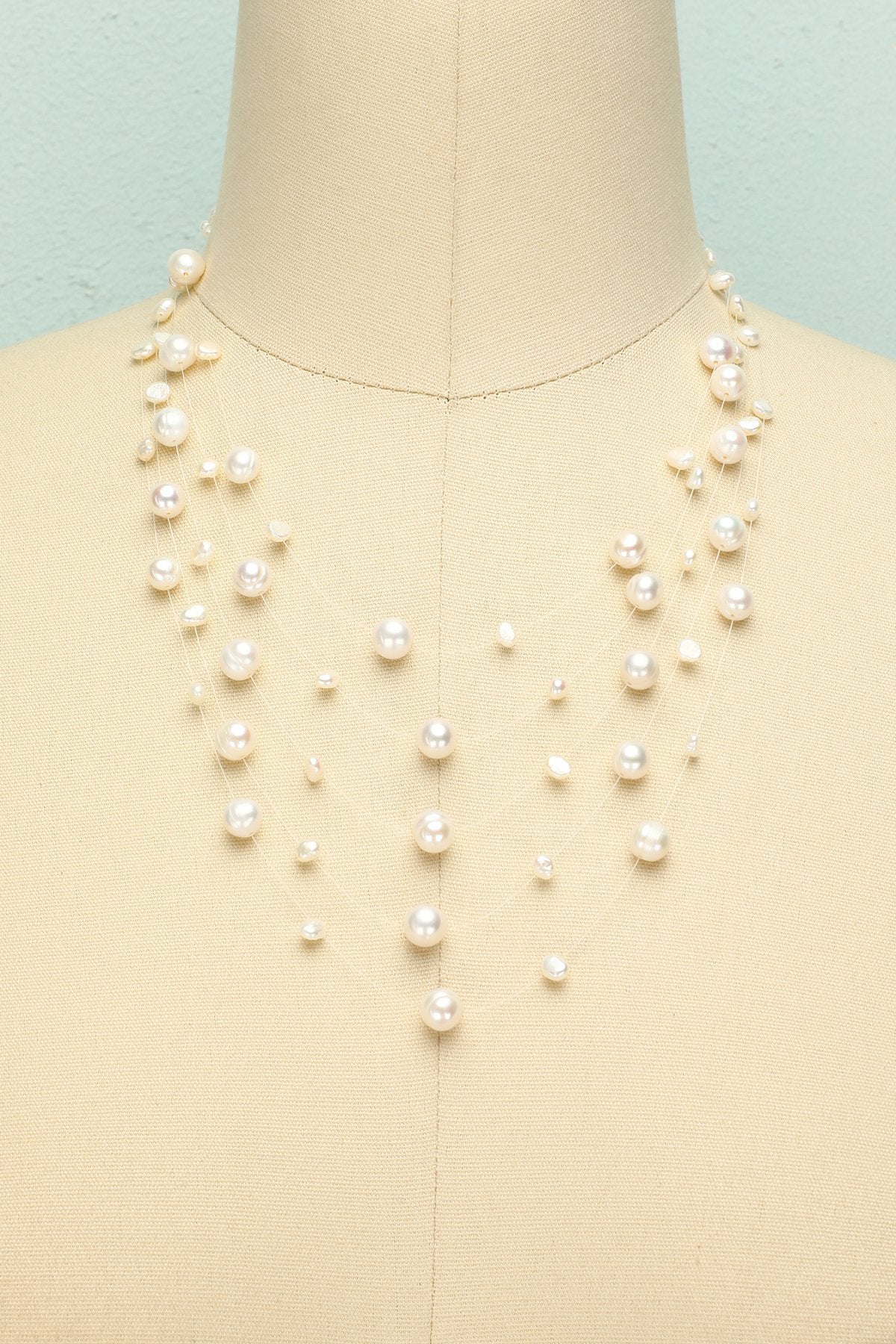 Layered Pearl Necklace - ZAPAKA