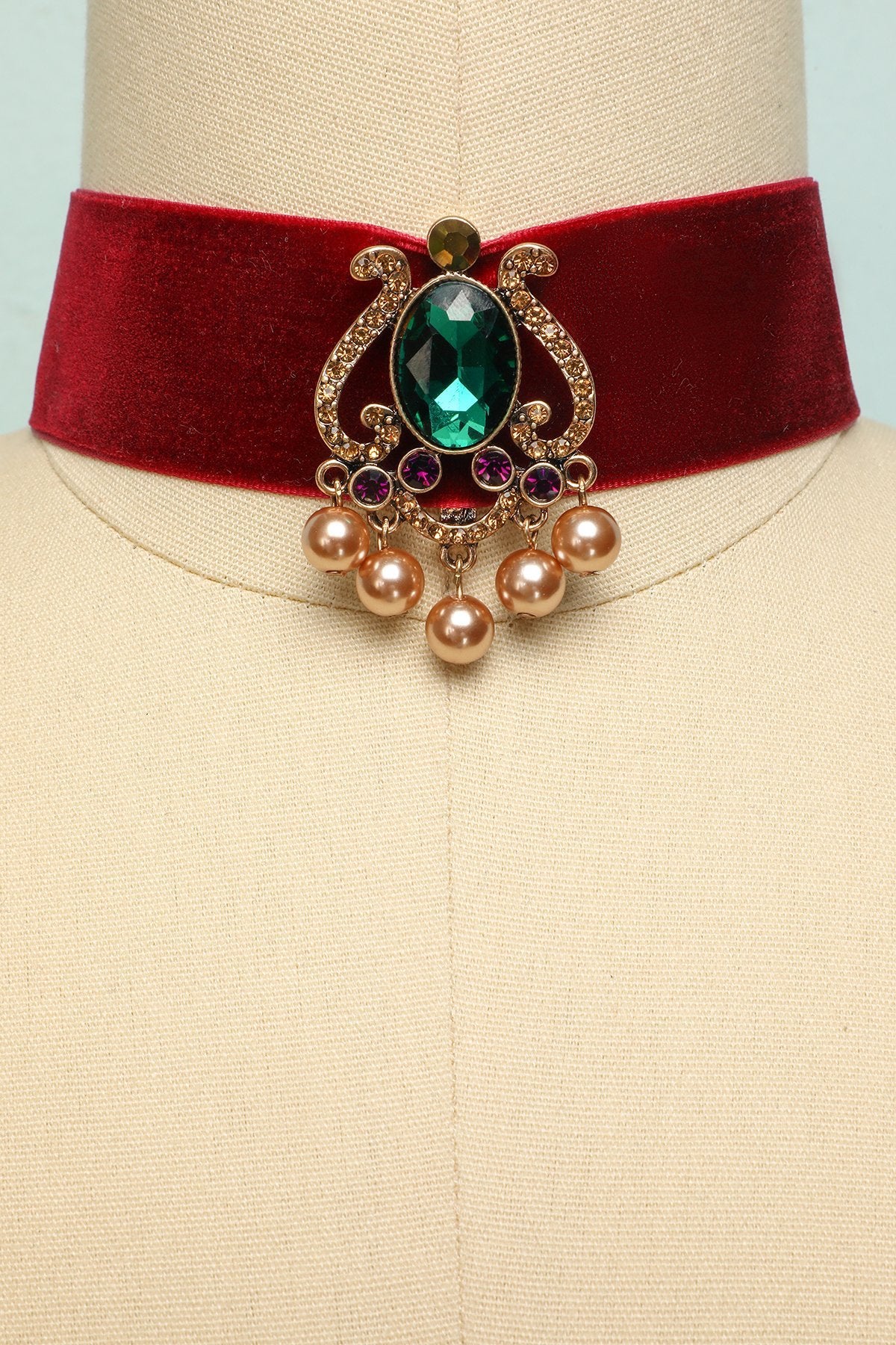 Red Velvet Necklace - ZAPAKA