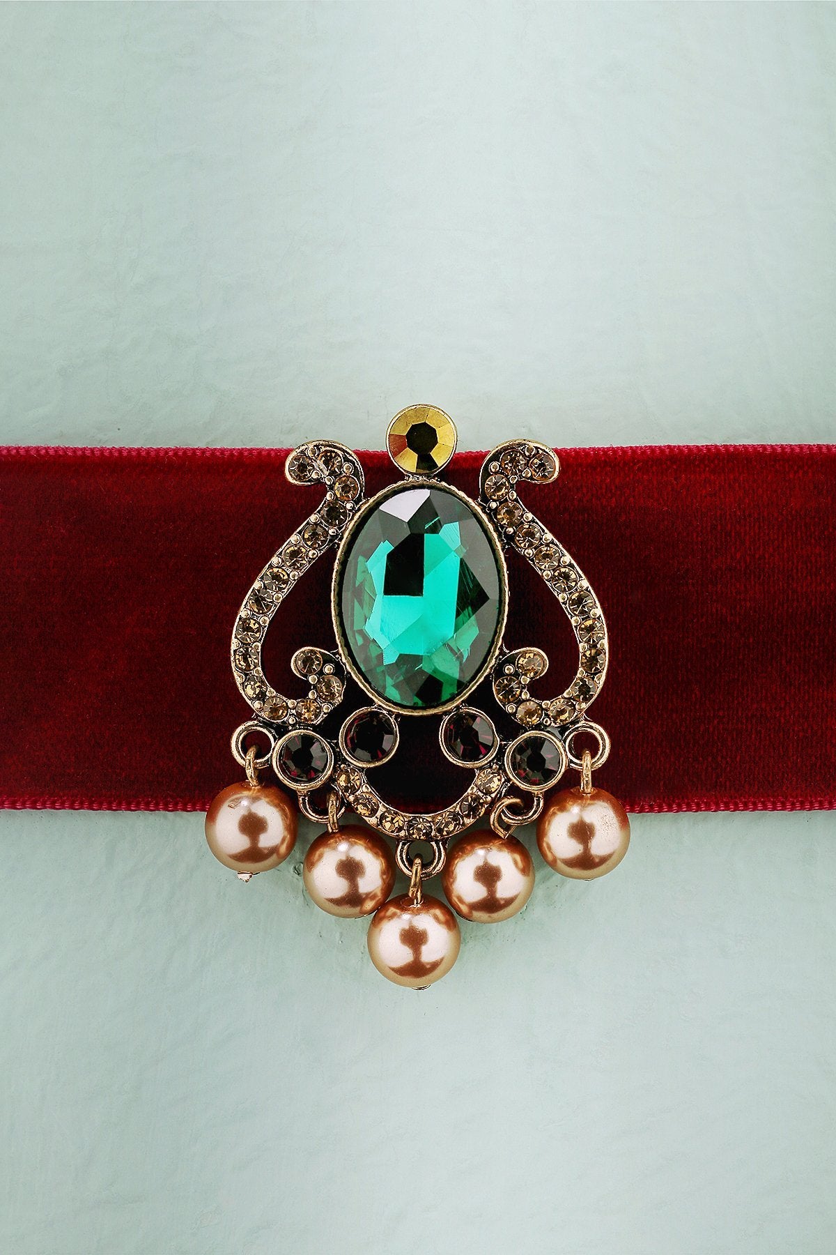 Red Velvet Necklace - ZAPAKA