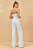 Sweetheart Ivory Wedding Jumpsuits with Lace