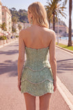 Pearl Floral Sweetheart Pink Bodycon Short Homecoming Dress with Beading